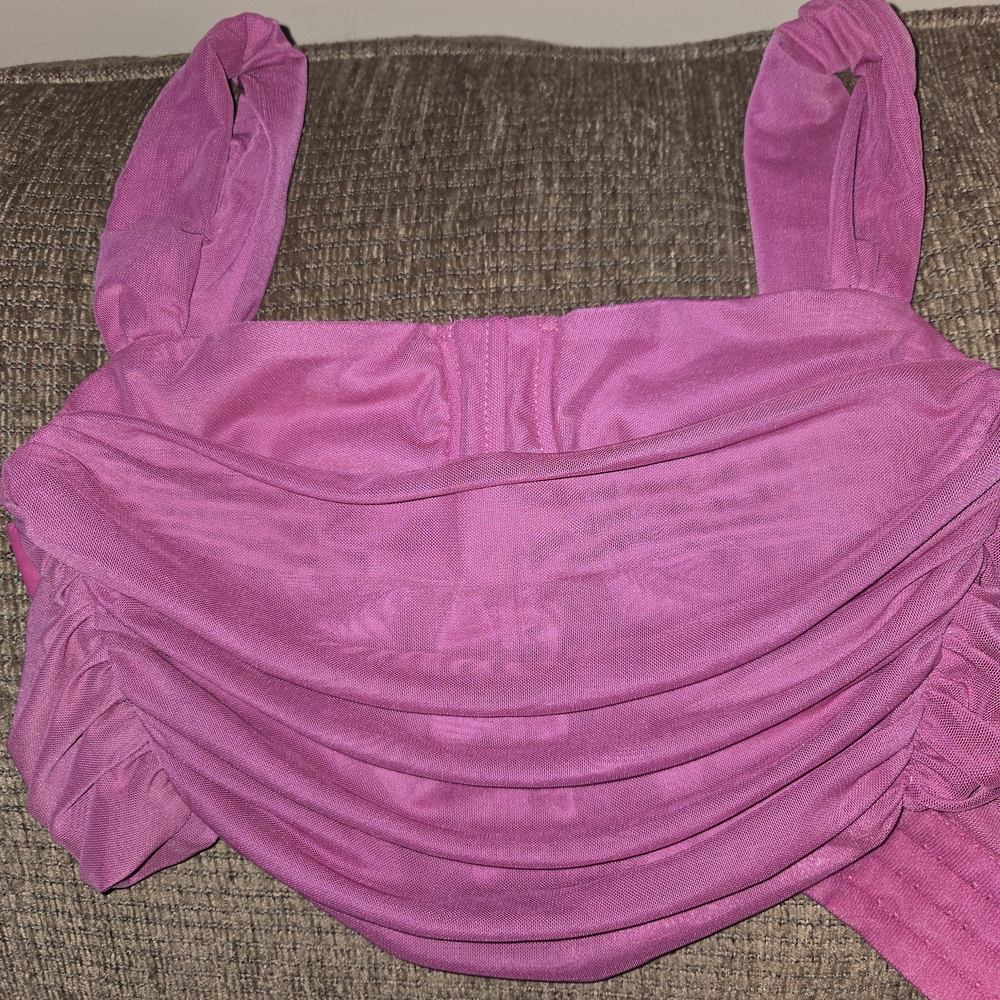 Pink Ruched Women's Top